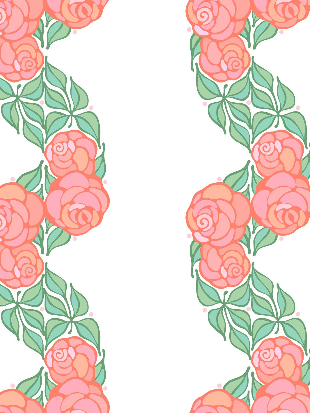 groovy floral stripe wallpaper by barbie watermelon
