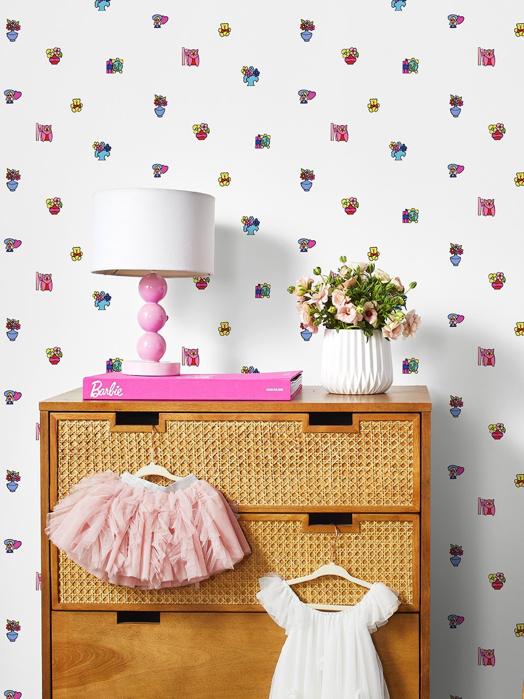 Barbie Stickers Wallpaper by Barbie White