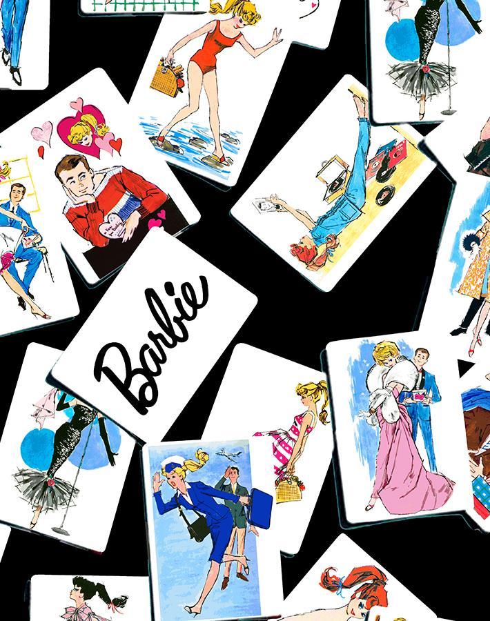 'Barbie™ Trading Cards' Wallpaper by Barbie™ - Black