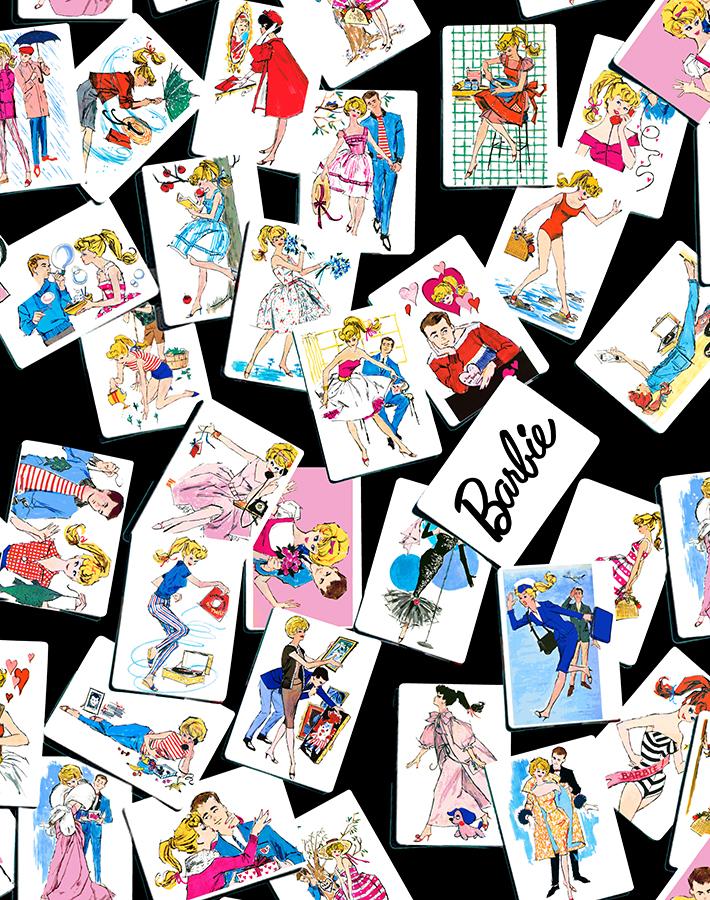 'Barbie™ Trading Cards' Wallpaper by Barbie™ - Black