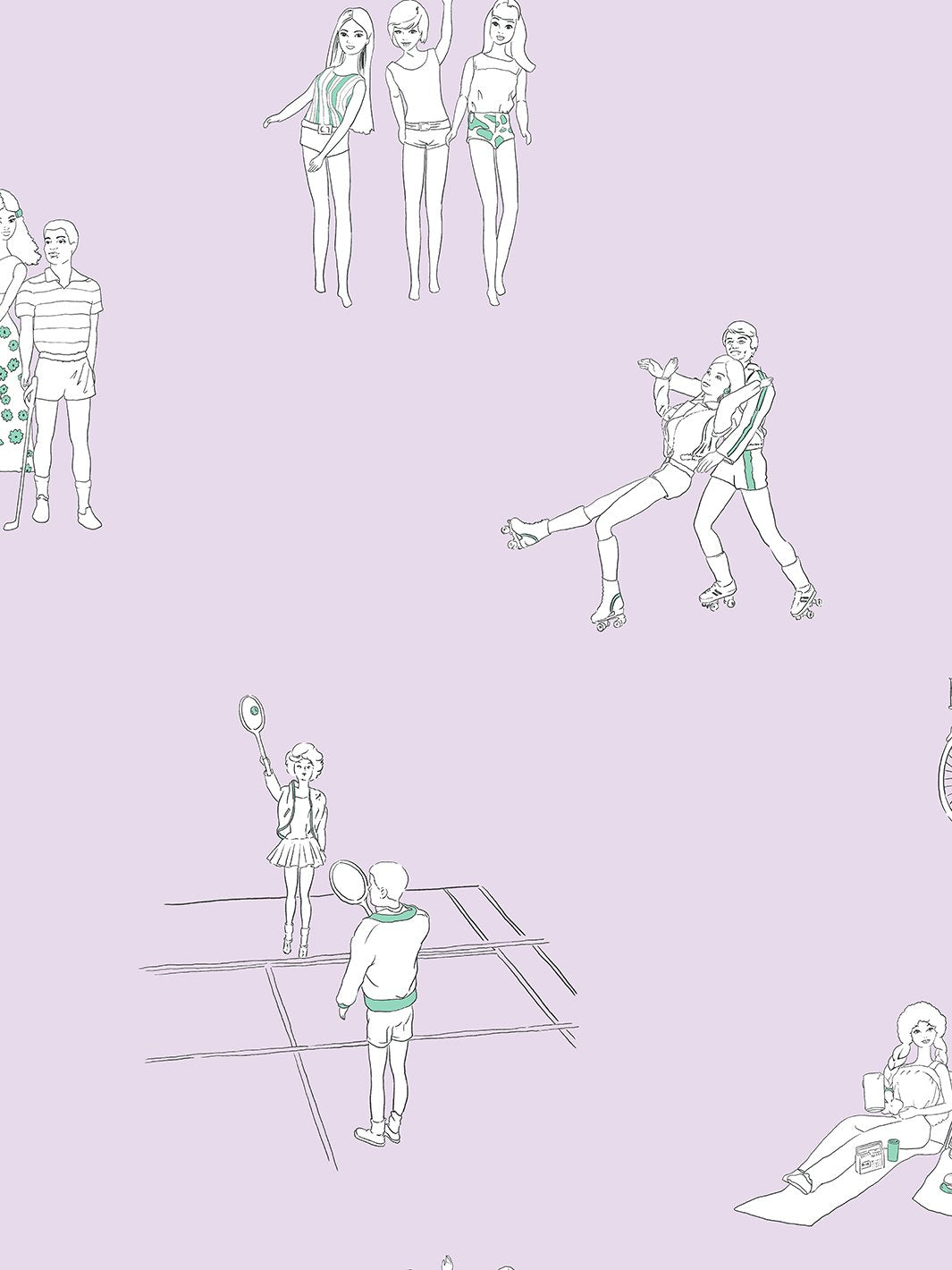 barbie and friends wallpaper by barbie lavender