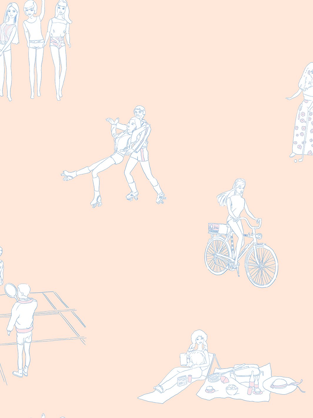 barbie and friends wallpaper by barbie peach