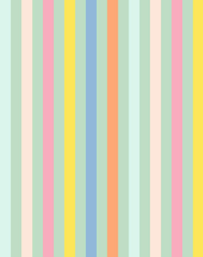 'Bend and Snap Stripe' Wallpaper by Barbie™ - Aventurine