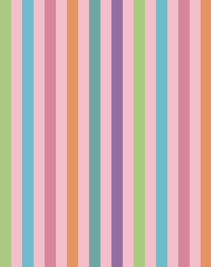 'Bend and Snap Stripe' Wallpaper by Barbie™ - Pink
