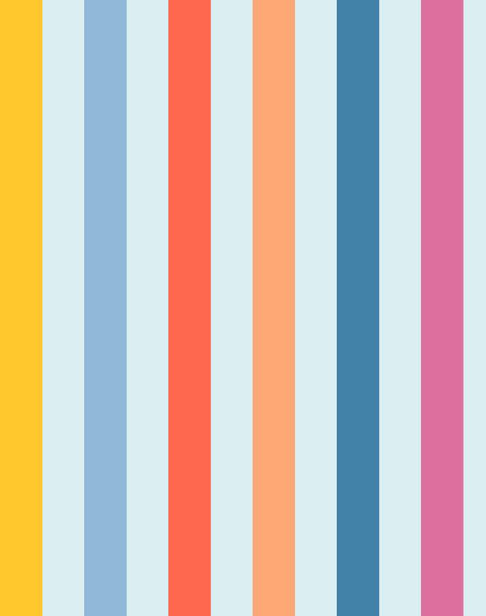 'Bend and Snap Stripe' Wallpaper by Barbie™ - Pale Blue
