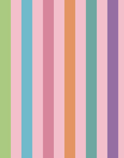 'Bend and Snap Stripe' Wallpaper by Barbie™ - Pink