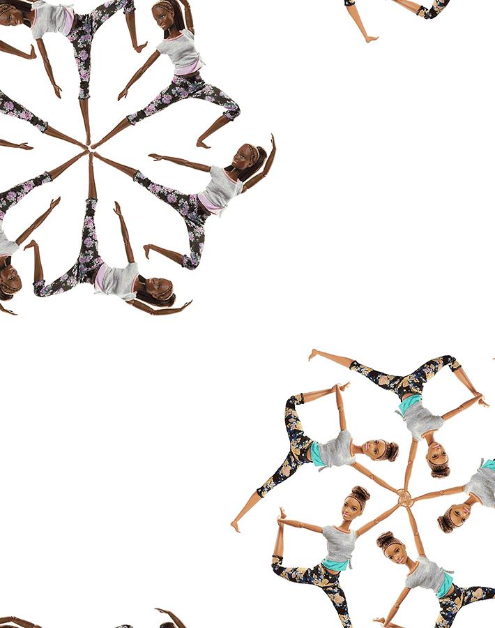 made to move stars wallpaper by barbie white