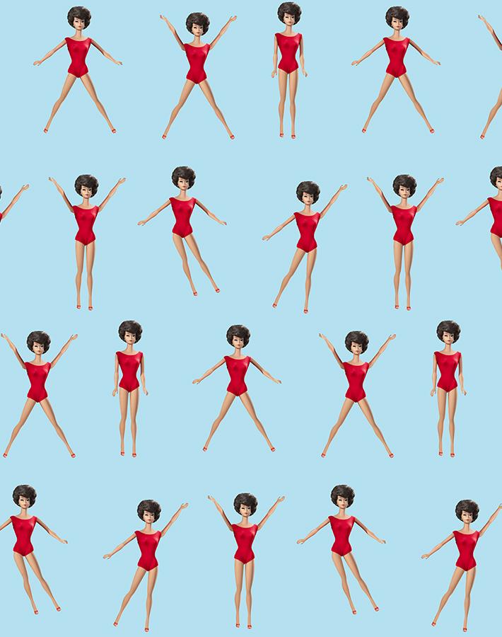 'Brunette Barbie™ in Motion' Wallpaper by Barbie™ - Baby Blue