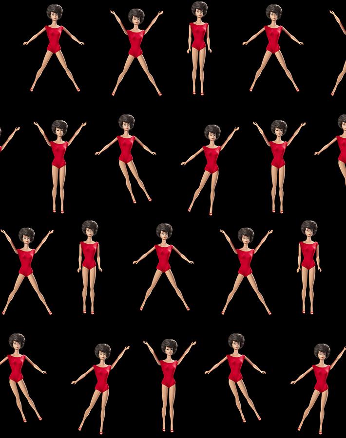 'Brunette Barbie™ in Motion' Wallpaper by Barbie™ - Black
