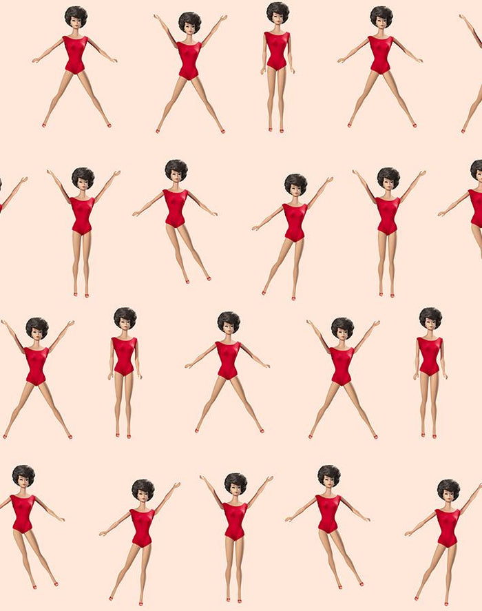 'Brunette Barbie™ in Motion' Wallpaper by Barbie™ - Peach