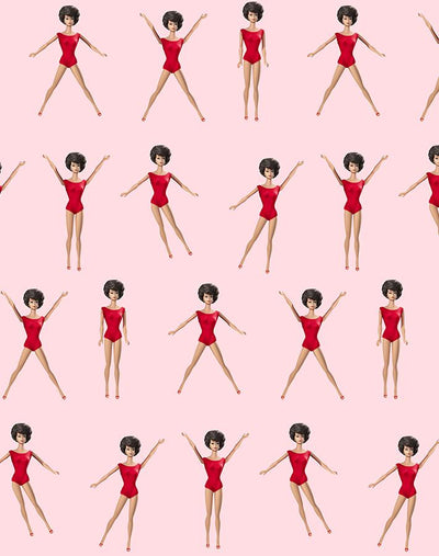 'Brunette Barbie™ in Motion' Wallpaper by Barbie™ - Pink