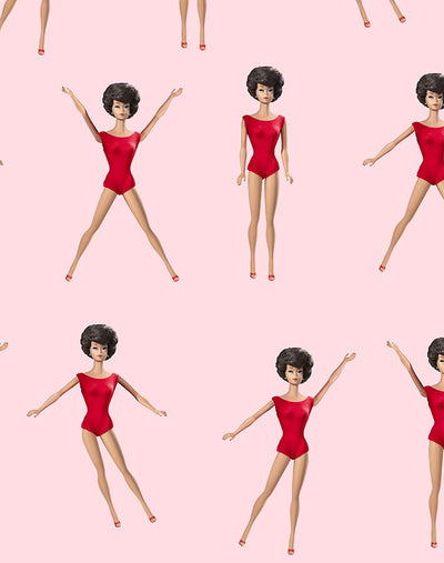 'Brunette Barbie™ in Motion' Wallpaper by Barbie™ - Pink