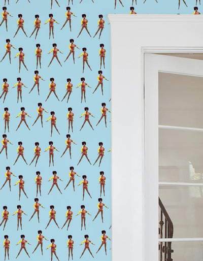 christie in motion wallpaper by barbie baby blue