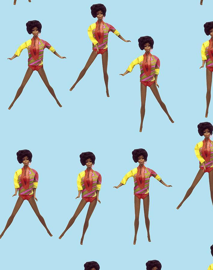 'Christie™ in Motion' Wallpaper by Barbie™ - Baby Blue