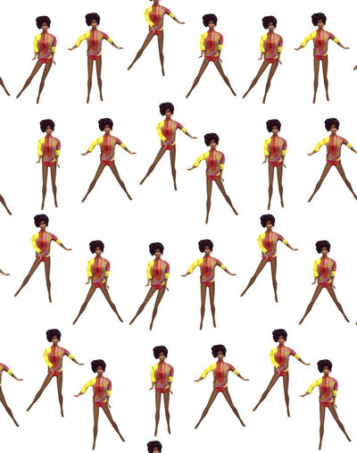 'Christie™ in Motion' Wallpaper by Barbie™ - White