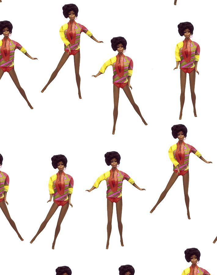 'Christie™ in Motion' Wallpaper by Barbie™ - White