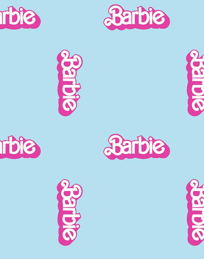 'Barbie™ 80s Logo' Wallpaper by Barbie™ - Baby Blue