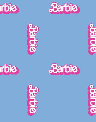 'Barbie™ 80s Logo' Wallpaper by Barbie™ - Denim