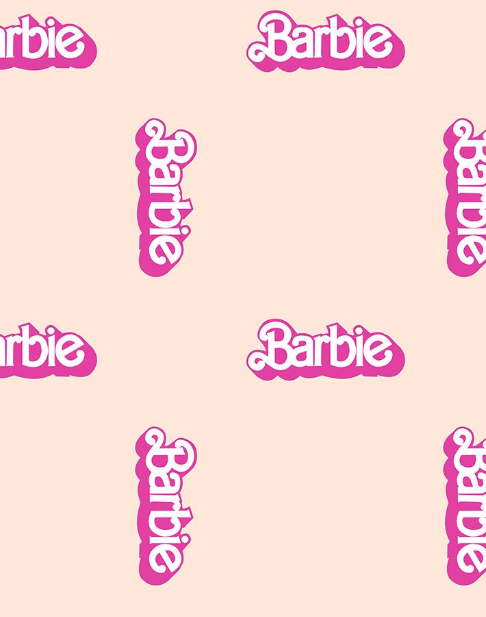 'Barbie™ 80s Logo' Wallpaper by Barbie™ - Peach