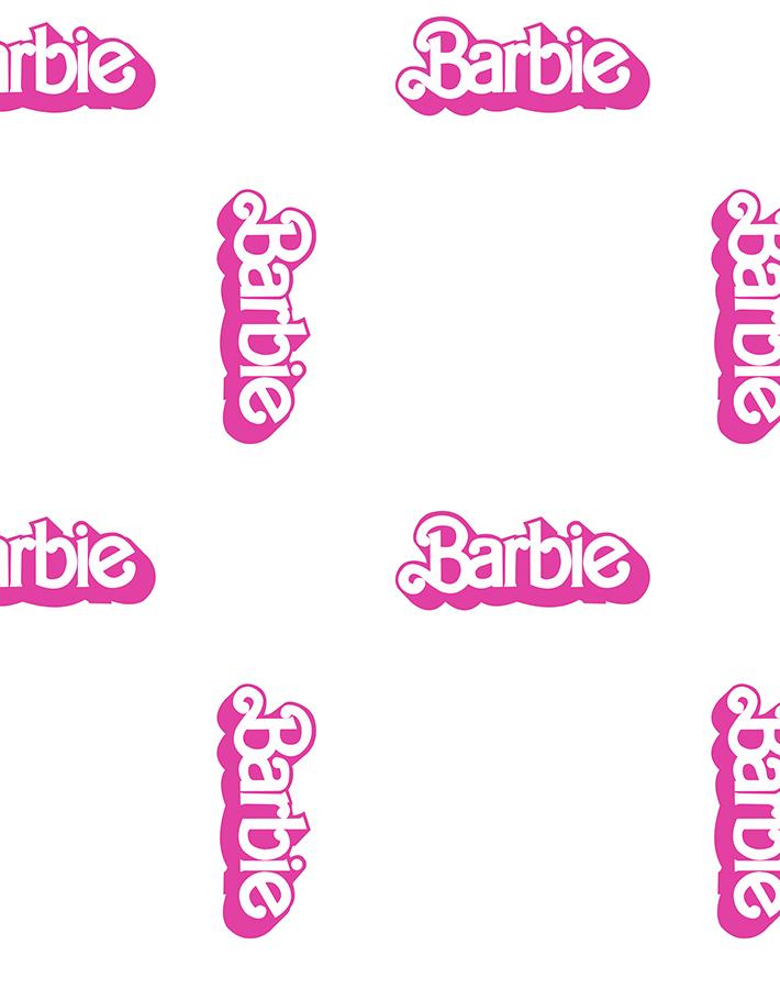 'Barbie™ 80s Logo' Wallpaper by Barbie™ - White