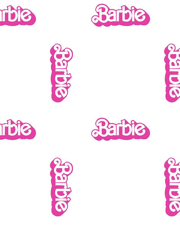'Barbie™ 80s Logo' Wallpaper by Barbie™ - White