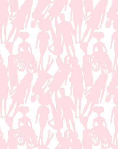 'Fashionistas™ Silhouettes' Wallpaper by Barbie™ - Pink