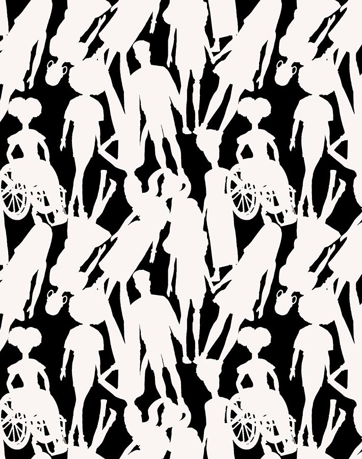 fashionista silhouettes wallpaper by barbie black cream