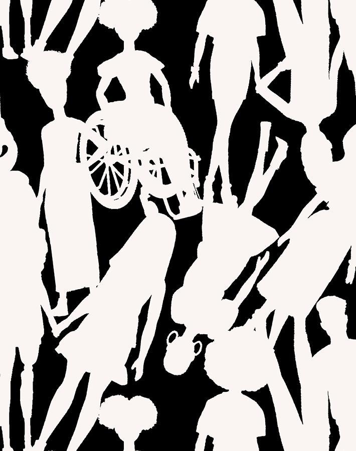 fashionista silhouettes wallpaper by barbie black cream