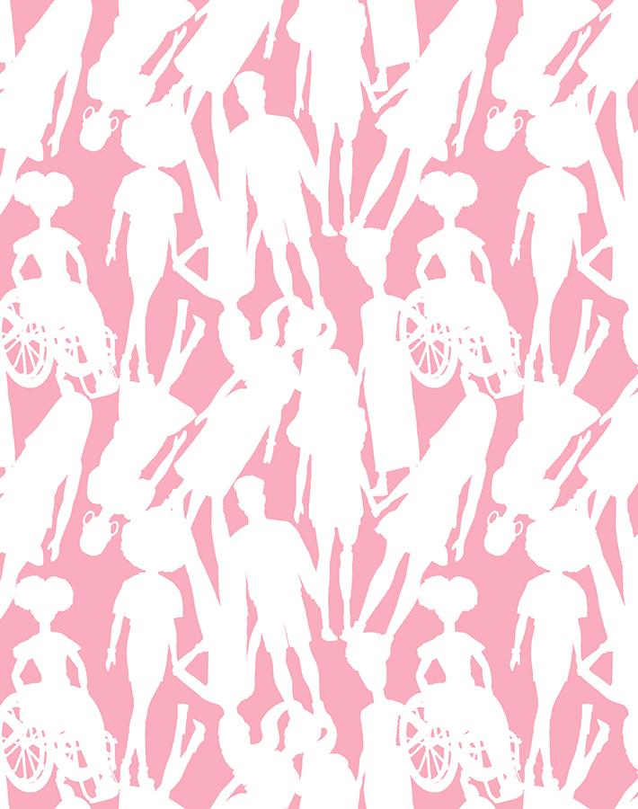 'Fashionistas™ Silhouettes' Wallpaper by Barbie™ - Bubblegum