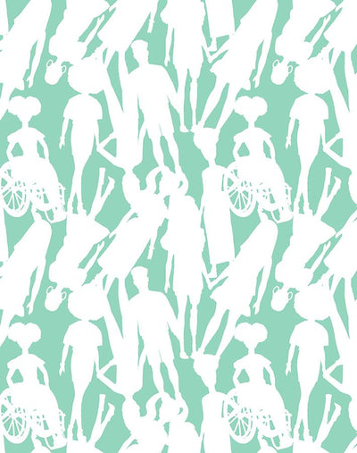 fashionista silhouettes wallpaper by barbie caribbean