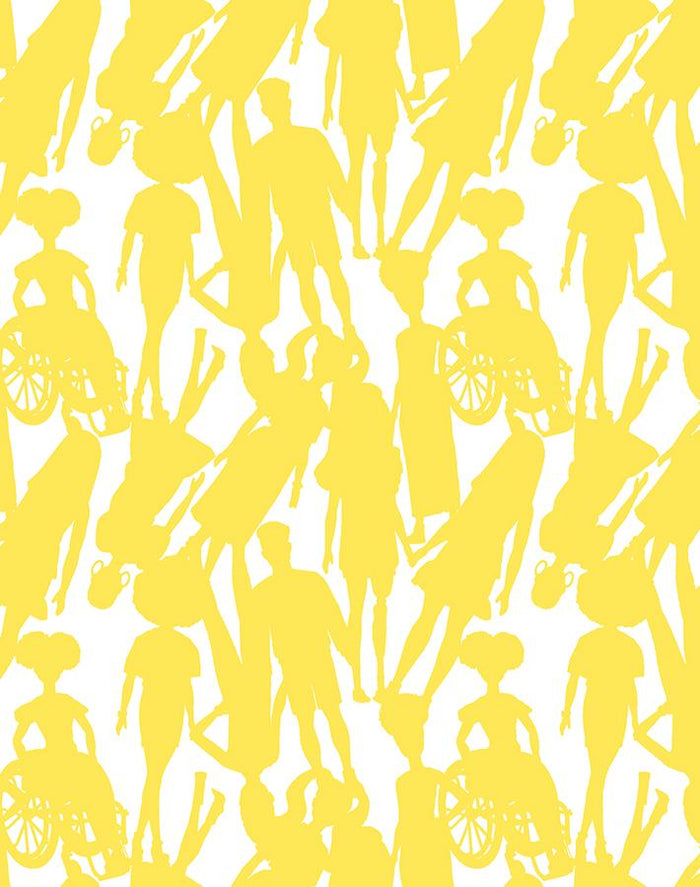 'Fashionistas™ Silhouettes' Wallpaper by Barbie™ - Daffodil