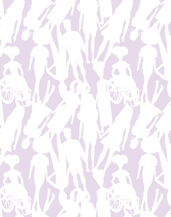 'Fashionistas™ Silhouettes' Wallpaper by Barbie™ - Lilac