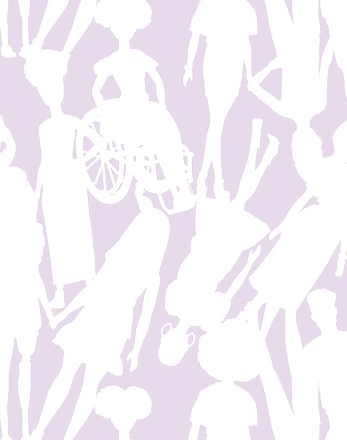 'Fashionistas™ Silhouettes' Wallpaper by Barbie™ - Lilac