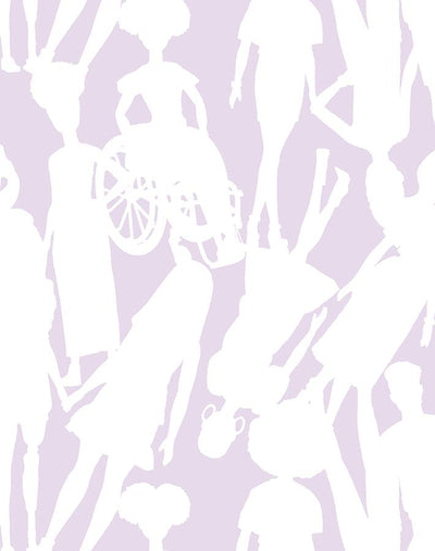 'Fashionistas™ Silhouettes' Wallpaper by Barbie™ - Lilac