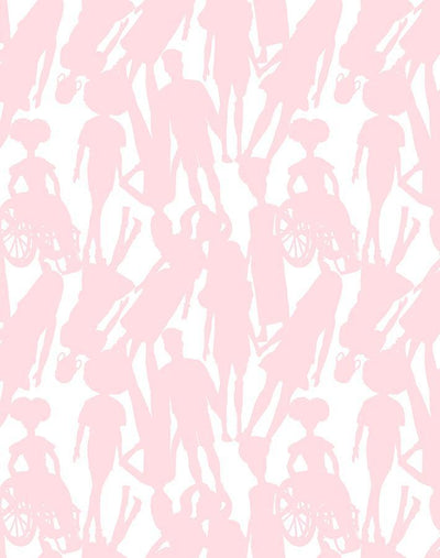 'Fashionistas™ Silhouettes' Wallpaper by Barbie™ - Pink