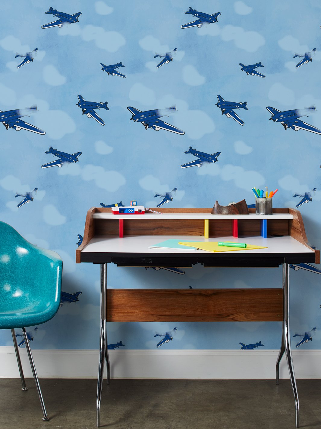 airplanes-wallpaper-by-fisher-price-blue