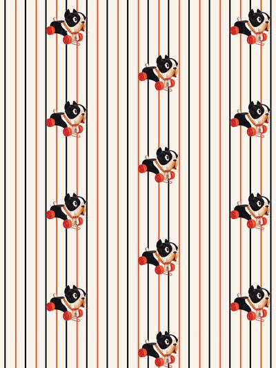 'Barky Stripe' Wallpaper by Fisher-Price™ - Beige