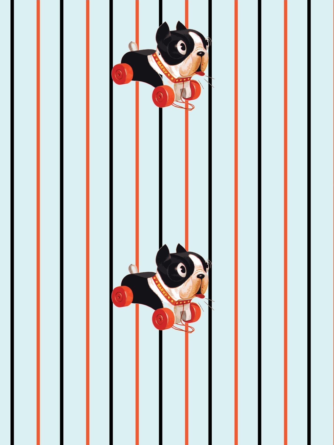 'Barky Stripe' Wallpaper by Fisher-Price™ - Sky