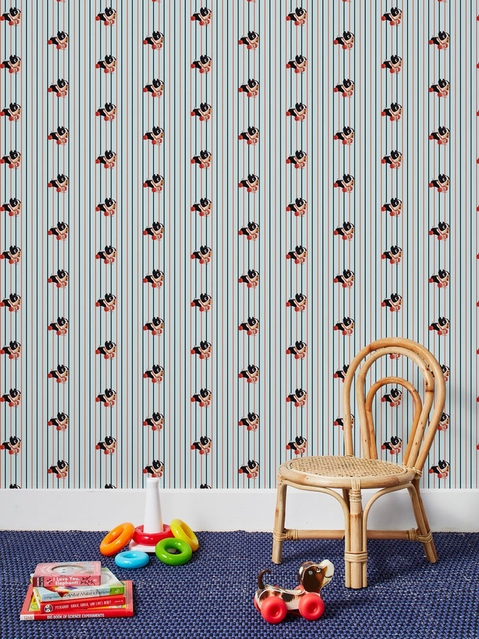 'Barky Stripe' Wallpaper by Fisher-Price™ - Sky