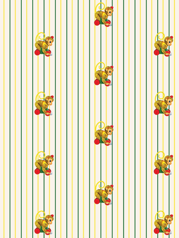 chatter-monkey-stripes-wallpaper-by-fisher-price-off-white