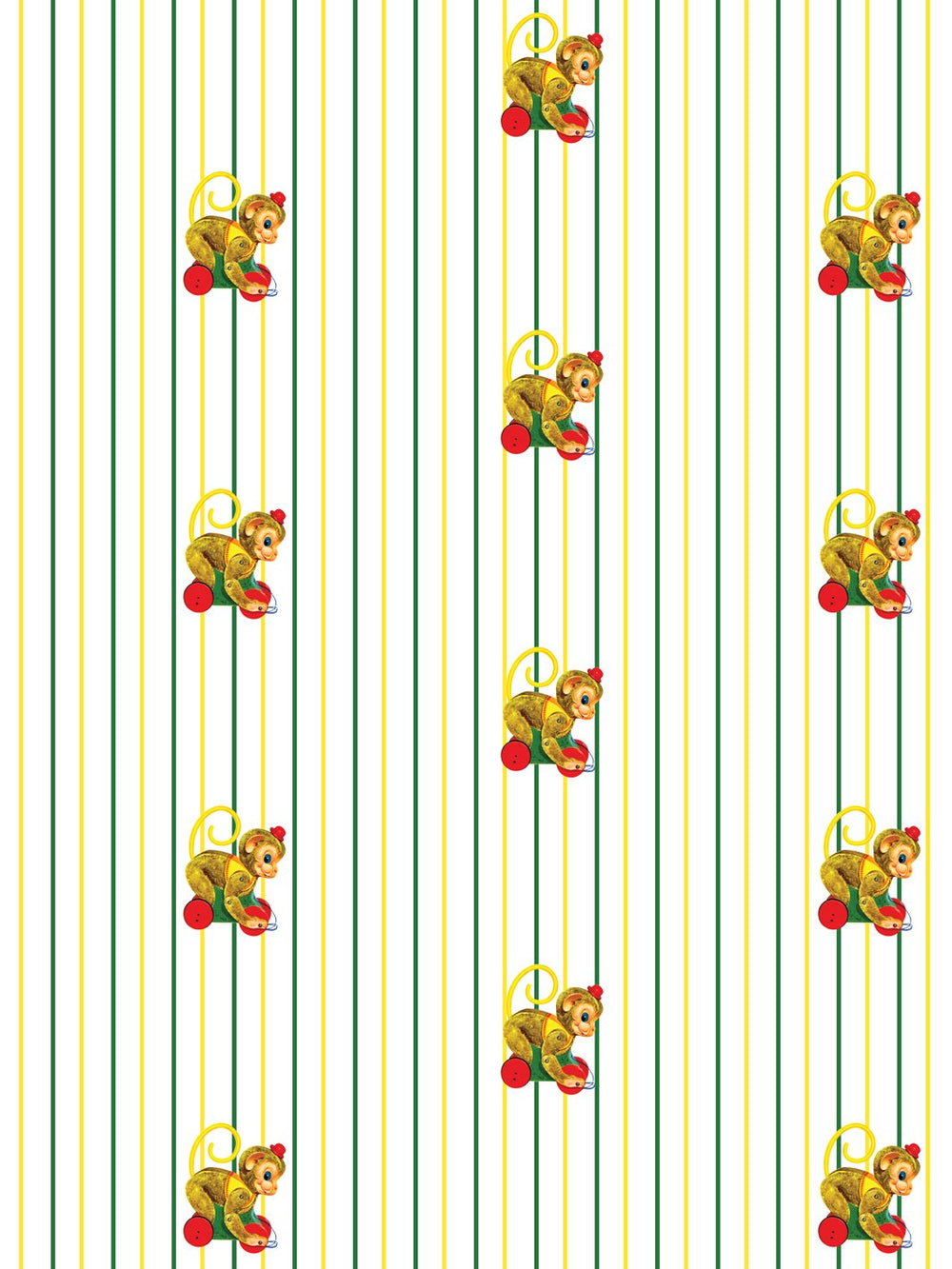chatter-monkey-stripes-wallpaper-by-fisher-price-white