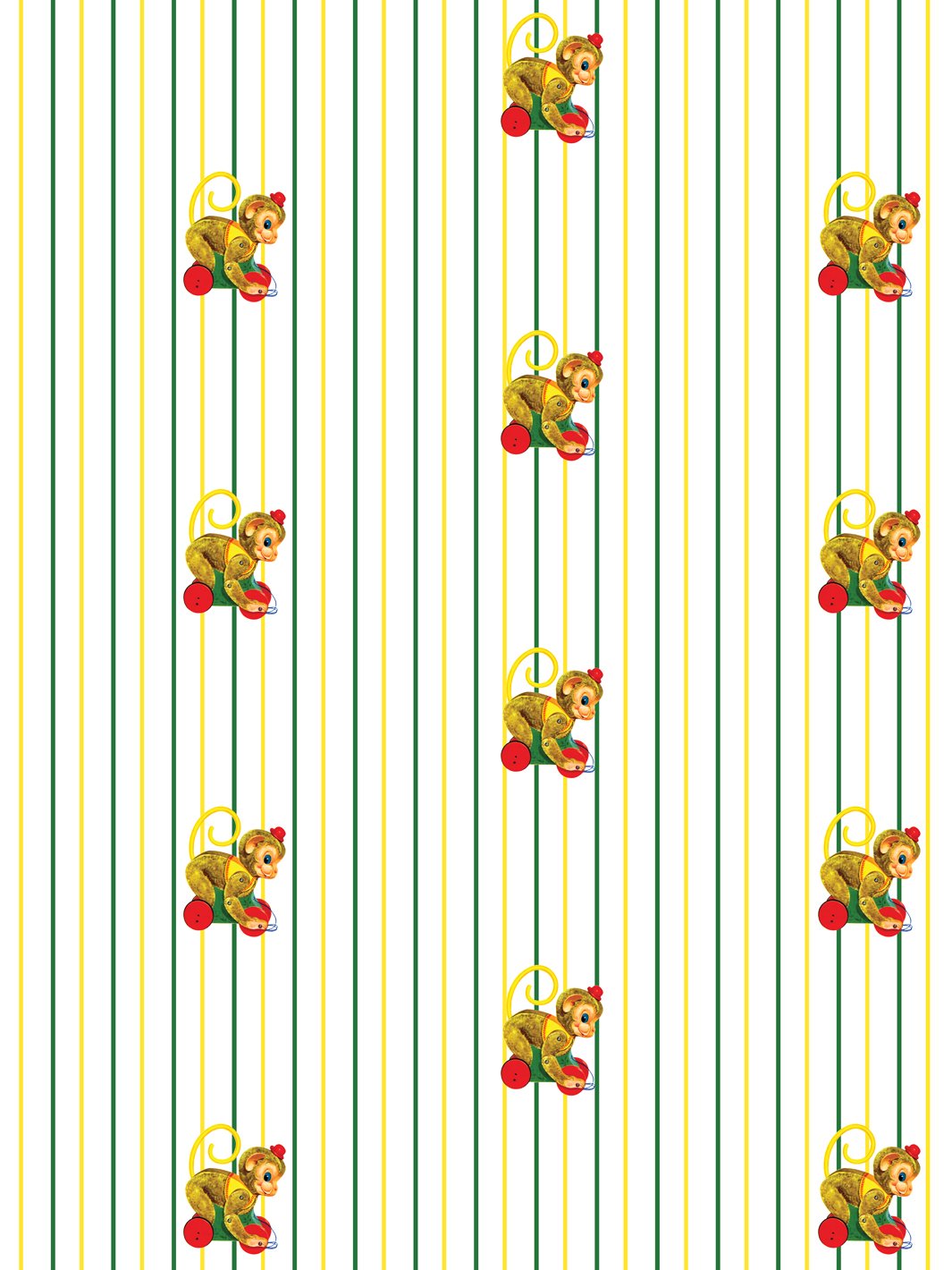 chatter-monkey-stripes-wallpaper-by-fisher-price-white