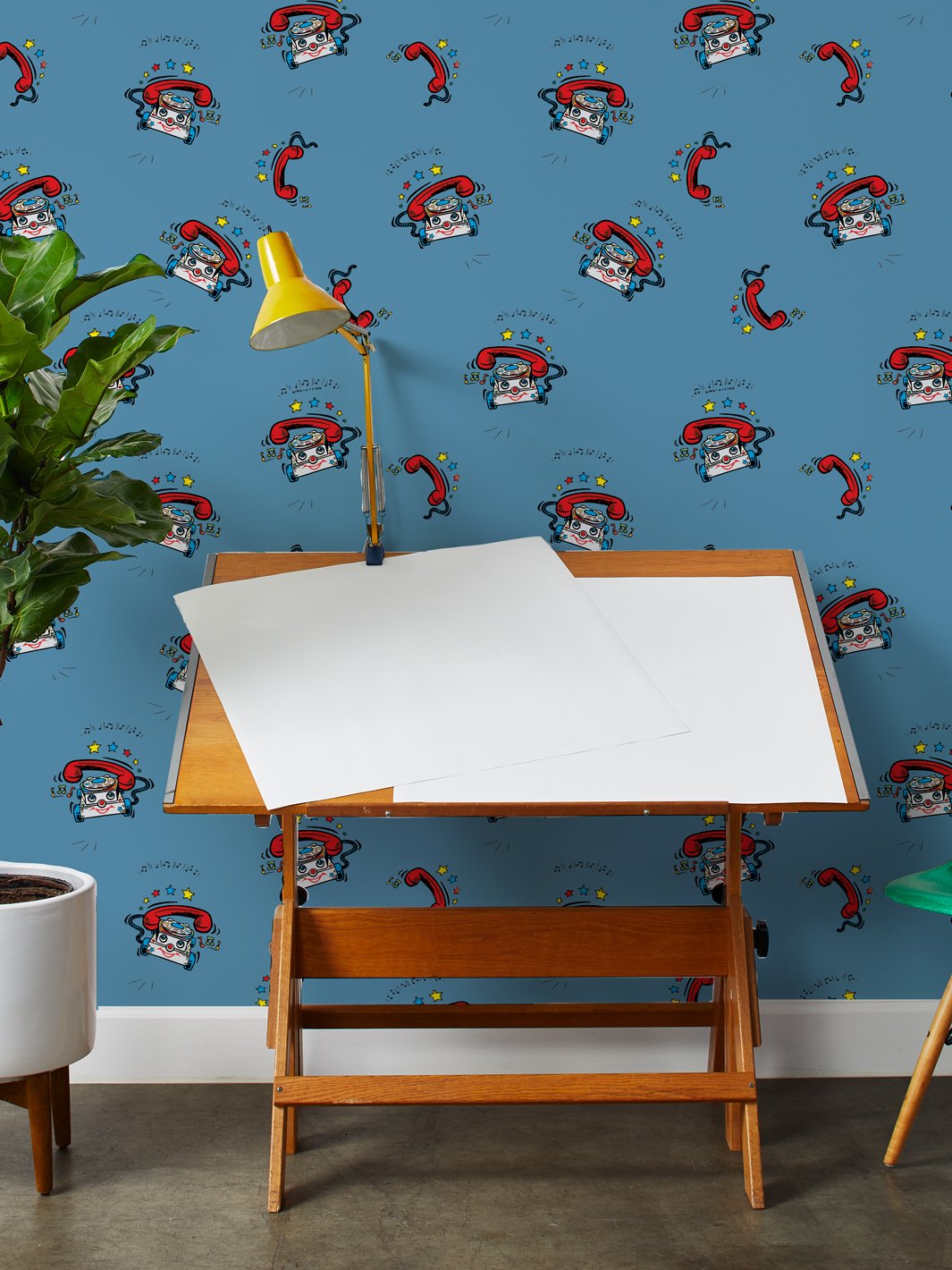 chatter-telephone-wallpaper-by-fisher-price-cadet-blue