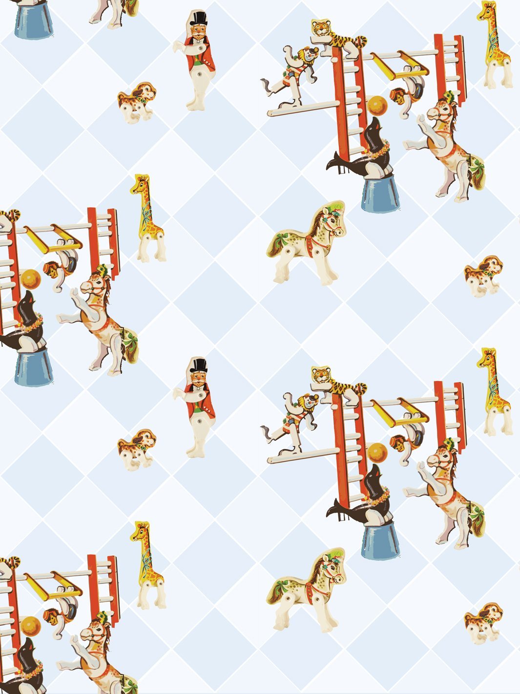 'Circus Toile' Wallpaper by Fisher-Price™ - Violet
