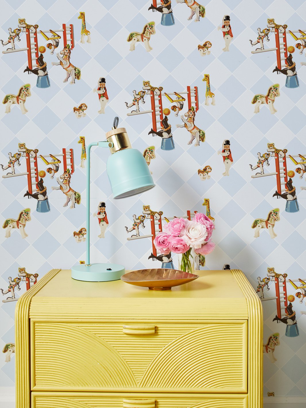 'Circus Toile' Wallpaper by Fisher-Price™ - Violet
