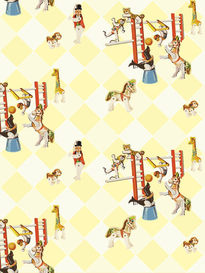 'Circus Toile' Wallpaper by Fisher-Price™ - Yellow