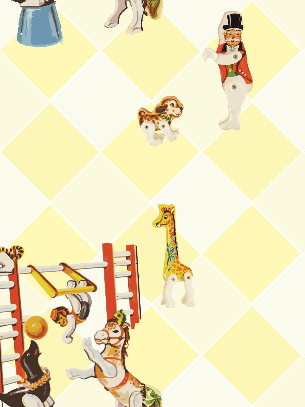 'Circus Toile' Wallpaper by Fisher-Price™ - Yellow