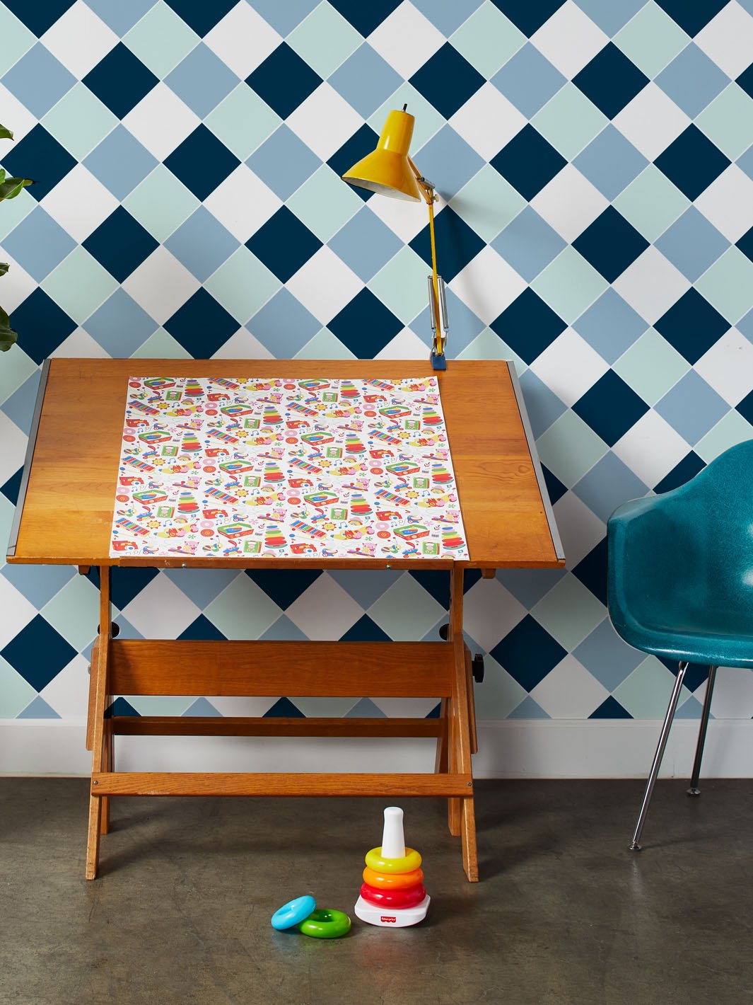 diamonds-large-wallpaper-by-fisher-price-blue