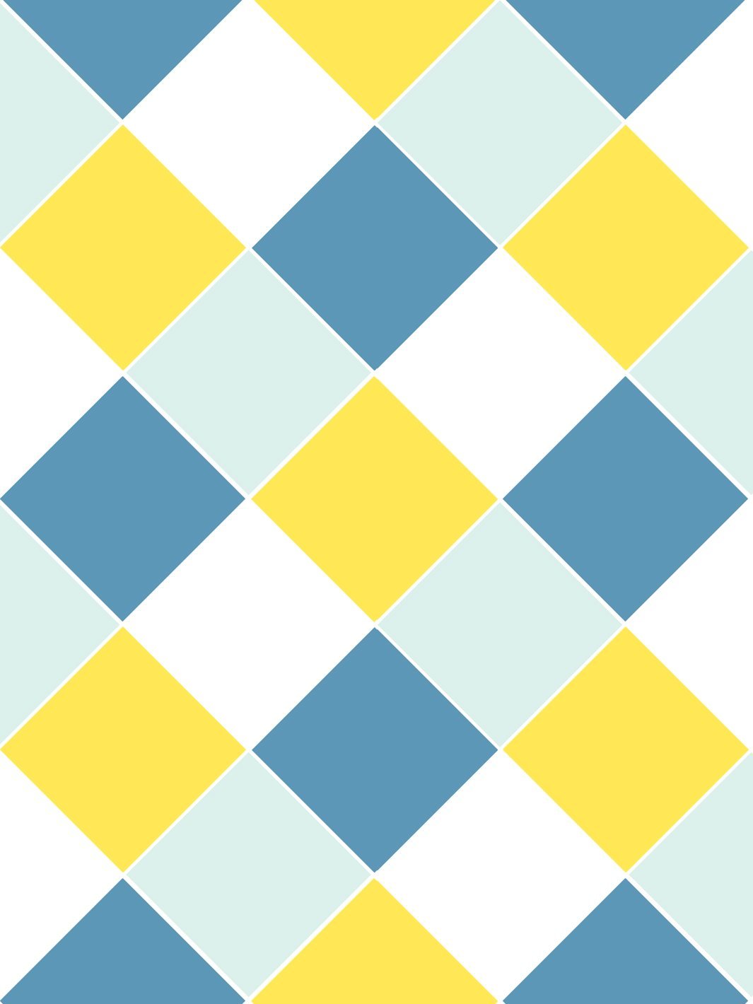 diamonds-large-wallpaper-by-fisher-price-blue-yellow