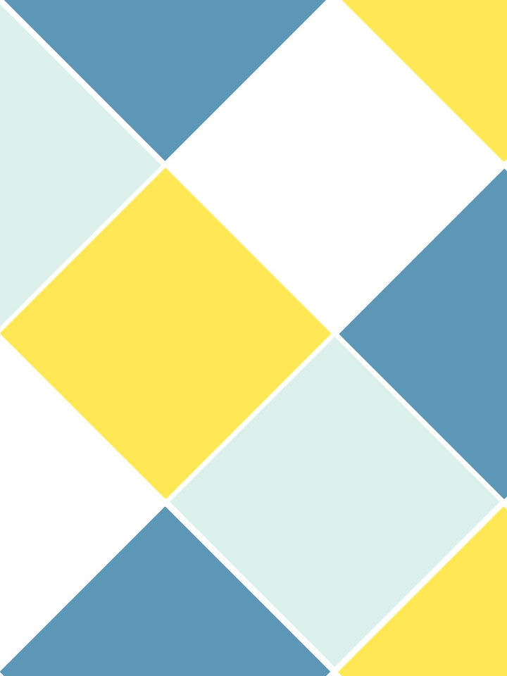 diamonds-large-wallpaper-by-fisher-price-blue-yellow